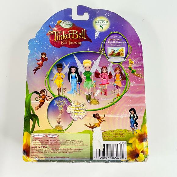 Disney TINKERBELL TINE Tink Lost Treasure DOLL TOY 6" Pixie Pass 2010 JAKKS Box - Picture 4 of 6
